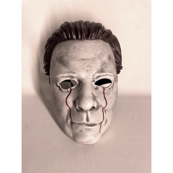Halloween 2 Michael Myers Crying Blood Plastic Mask Elastic Strap Adult